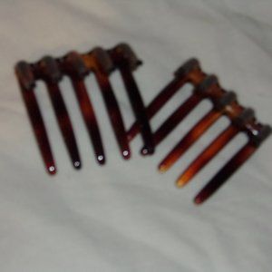 Two Tortoise shell color hair combs